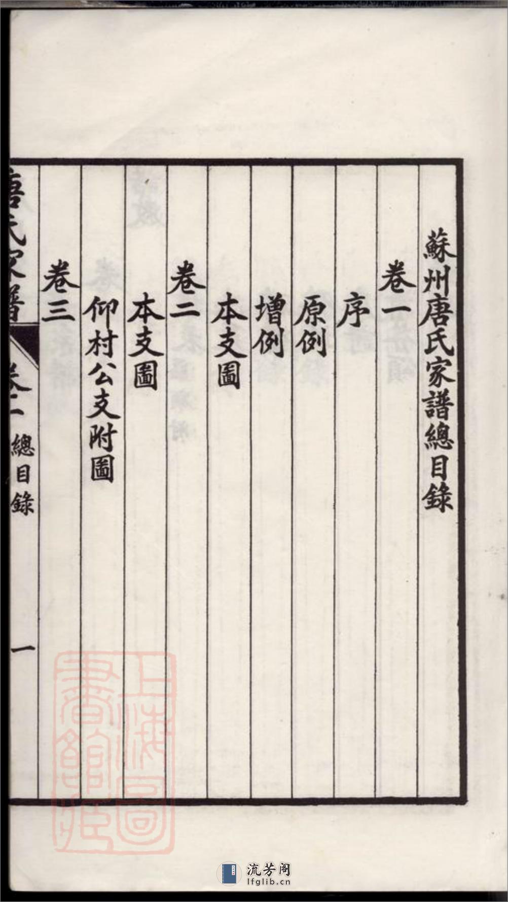 苏州唐氏家谱：六卷 - 第11页预览图