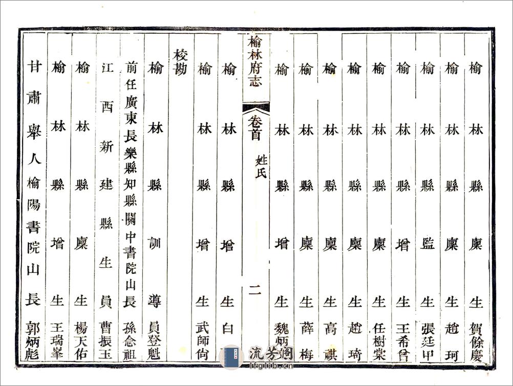 榆林府志（道光） - 第7页预览图