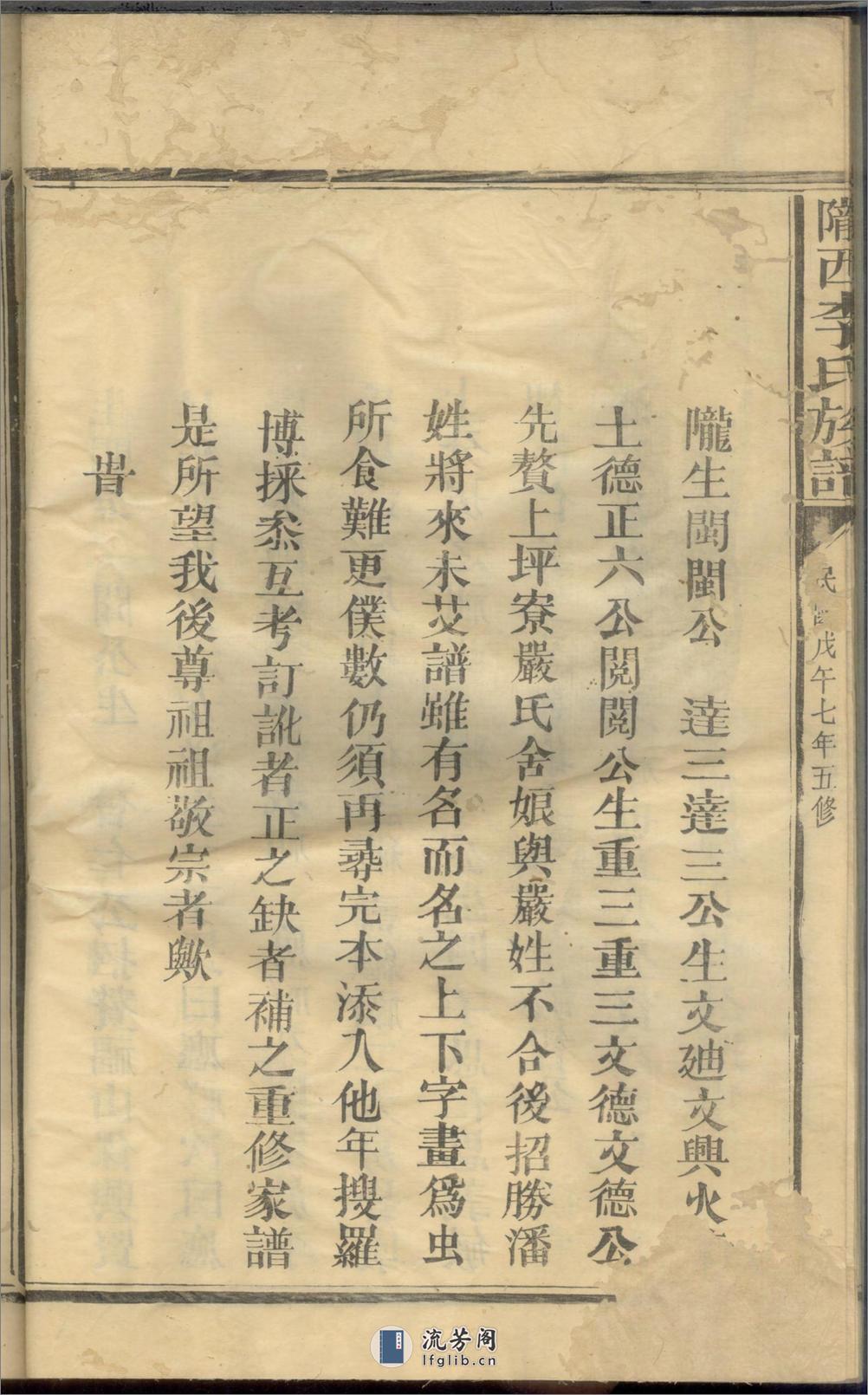 陇西李氏族谱_001 - 第14页预览图