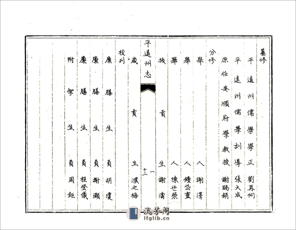 平远州志（乾隆） - 第15页预览图