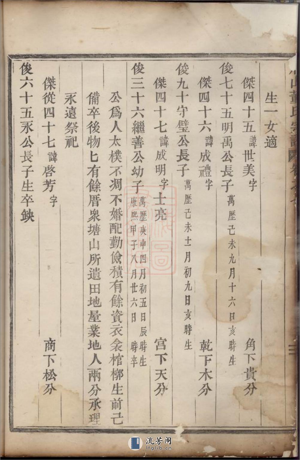 眉山董氏宗谱：[永康] - 第16页预览图