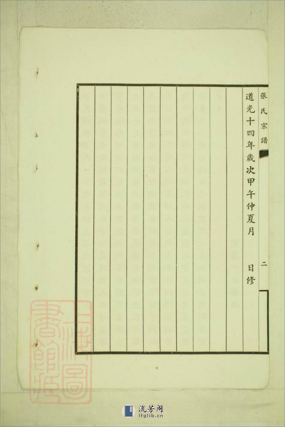 张氏宗谱：一卷：[乌程] - 第8页预览图