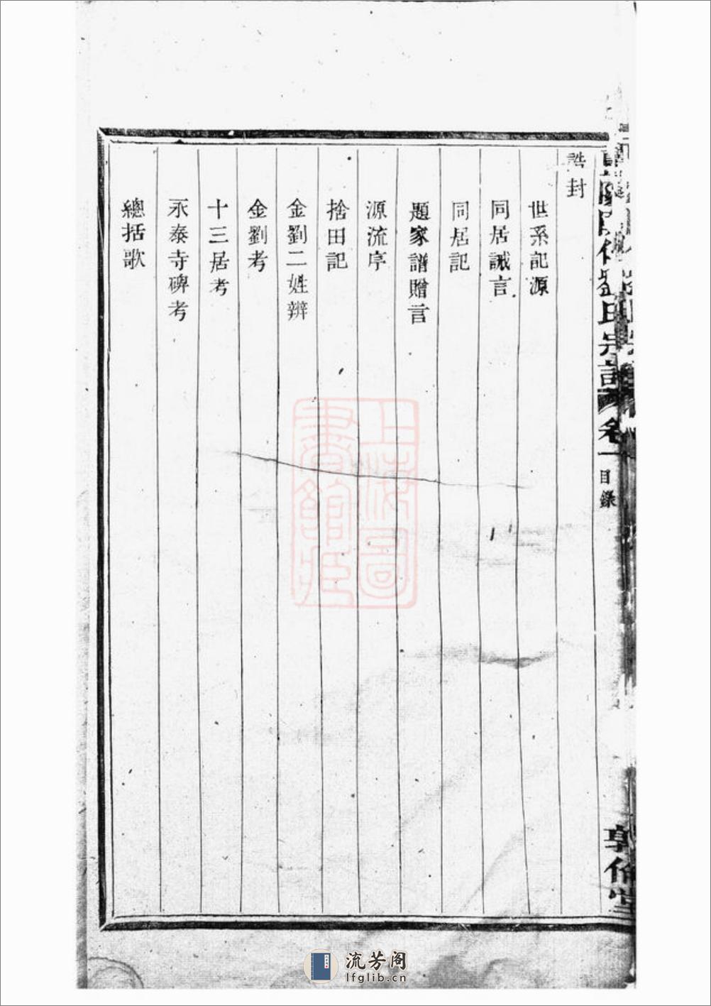 暨阳开化刘氏宗谱：十三卷 - 第13页预览图