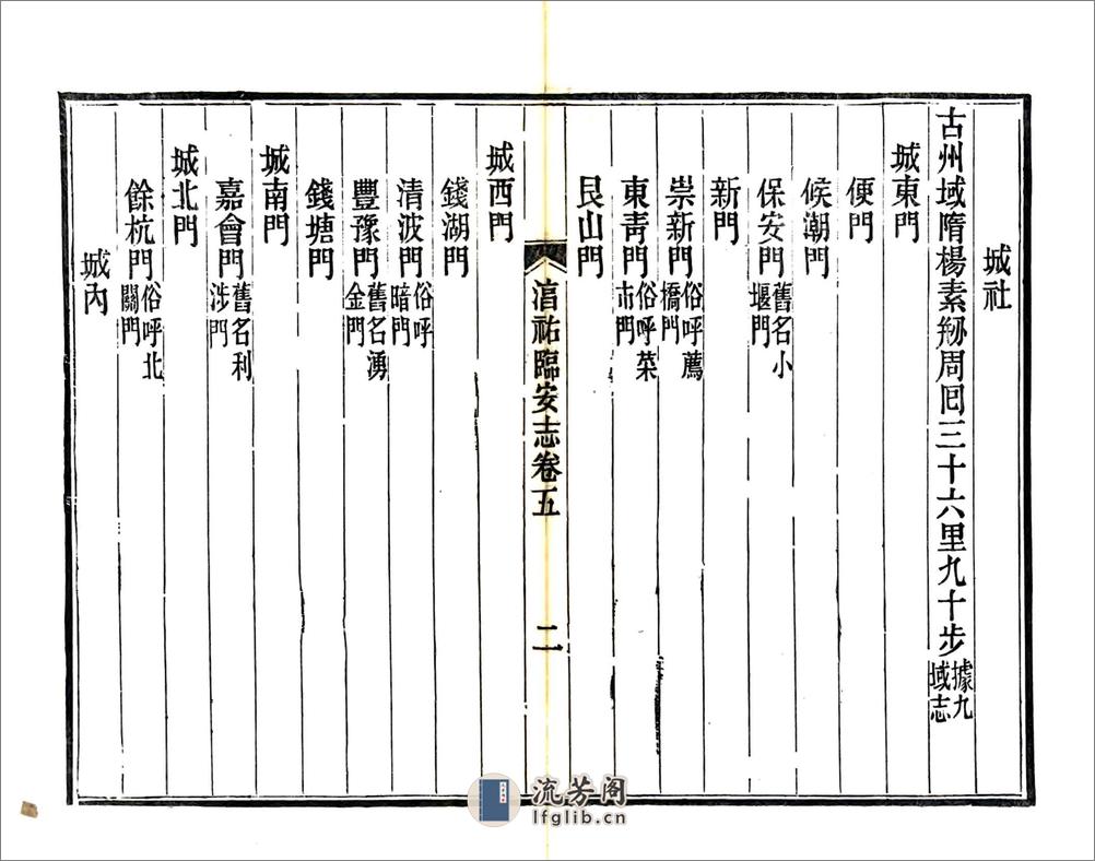 临安志（淳祐光绪刻本） - 第5页预览图