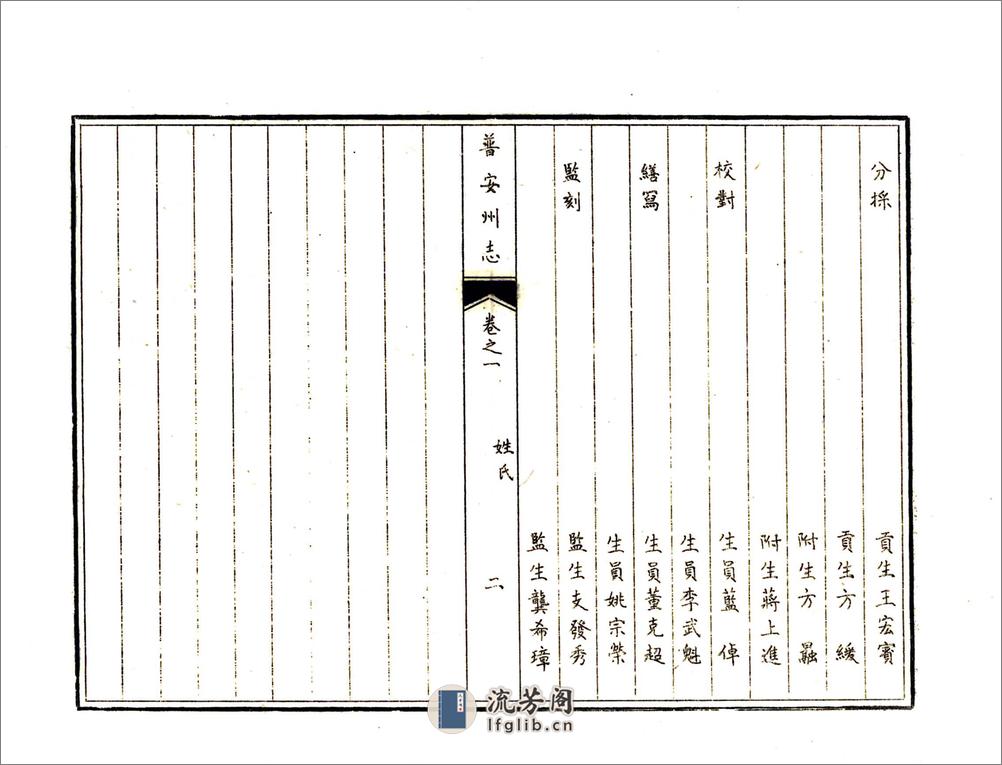 普安州志（乾隆） - 第7页预览图