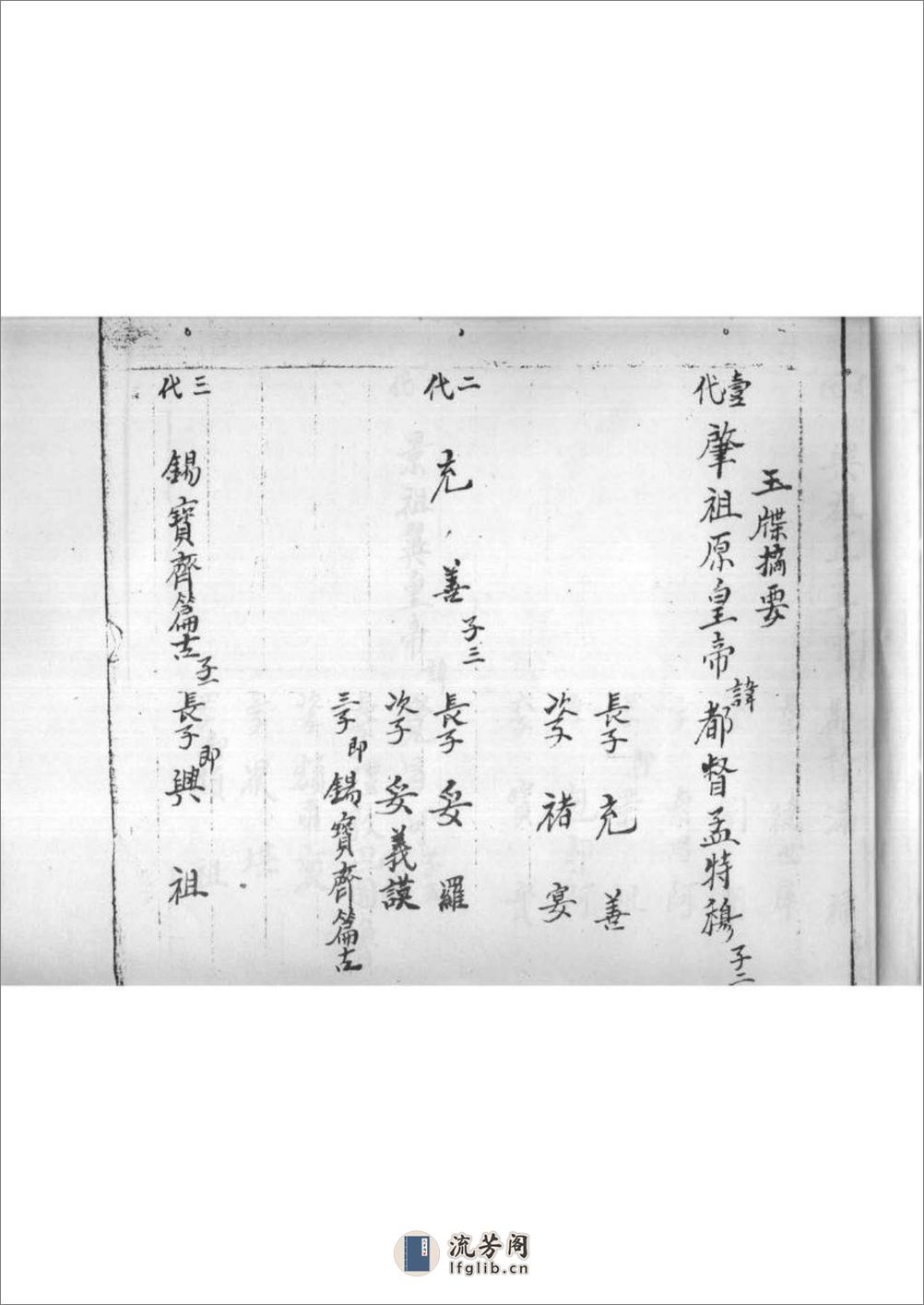 （玉牒）玉牒摘要 - 第4页预览图