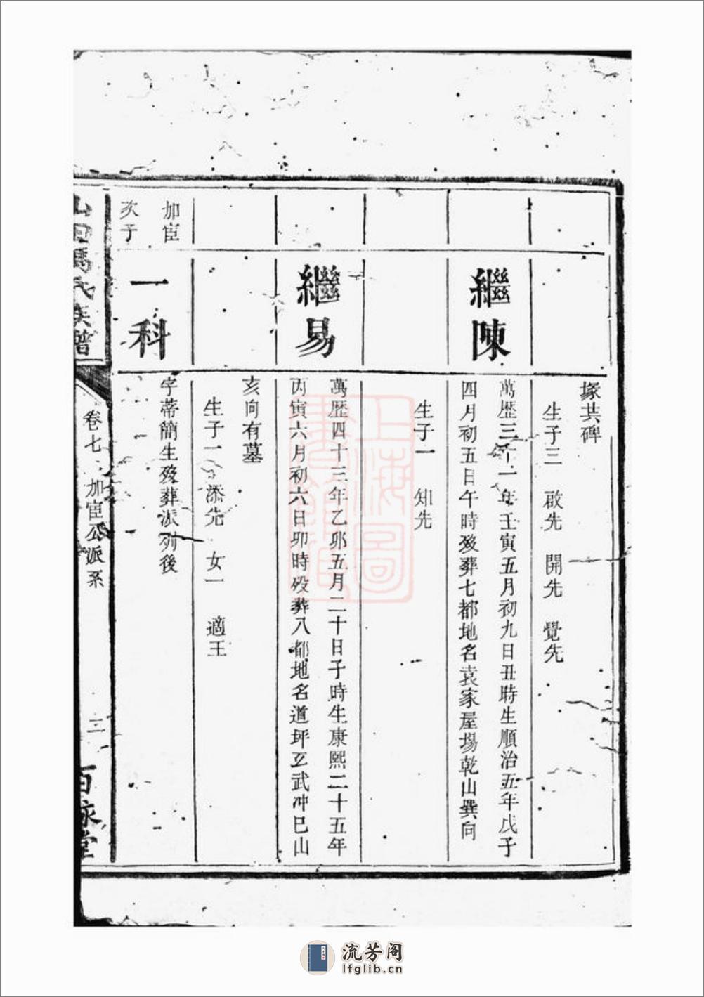 山田冯氏族谱 - 第4页预览图
