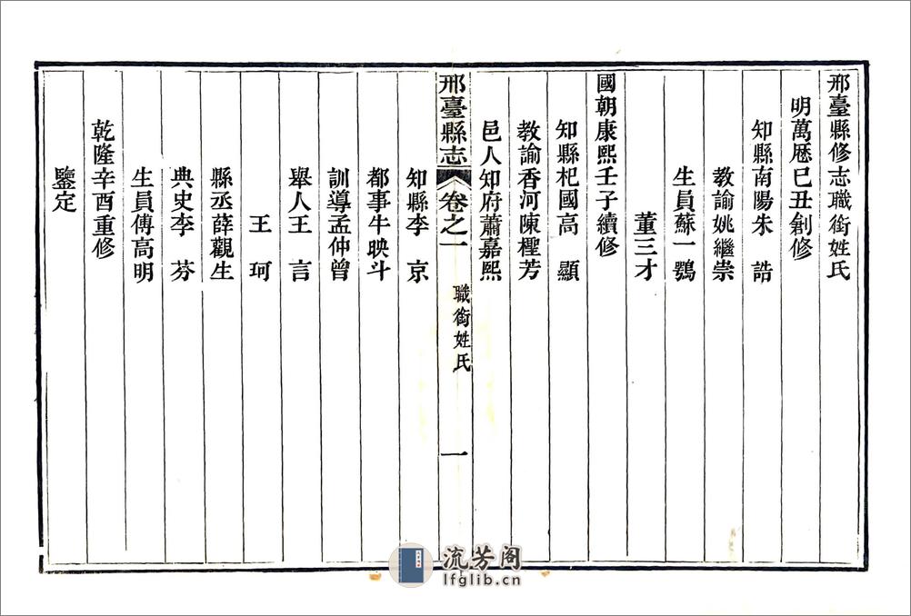 邢台县志（嘉庆） - 第10页预览图