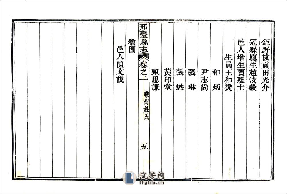 邢台县志（嘉庆） - 第14页预览图