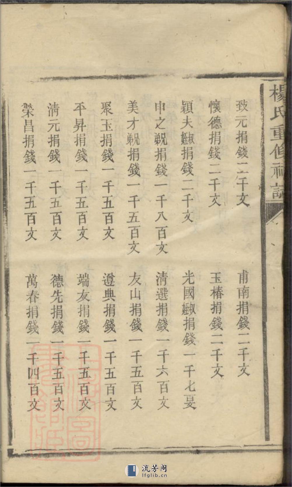 杨氏重修祠志：一卷：[宁乡] - 第9页预览图