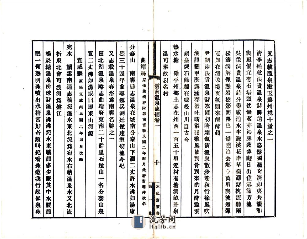 云南温泉志补（民国） - 第17页预览图
