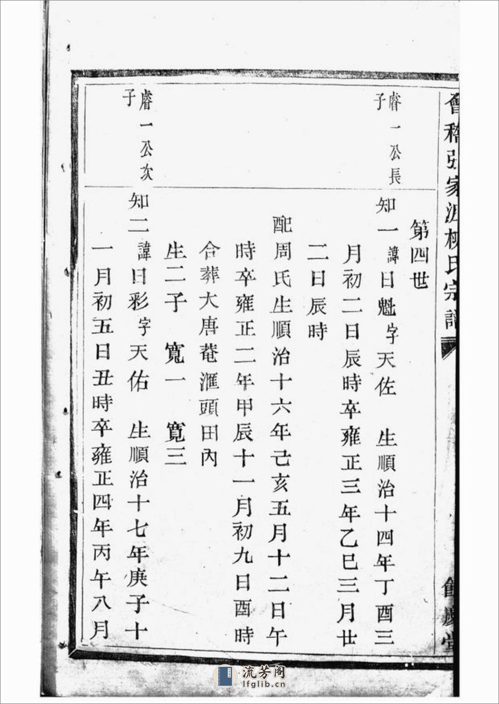 会稽张家沥柳氏宗谱 - 第5页预览图