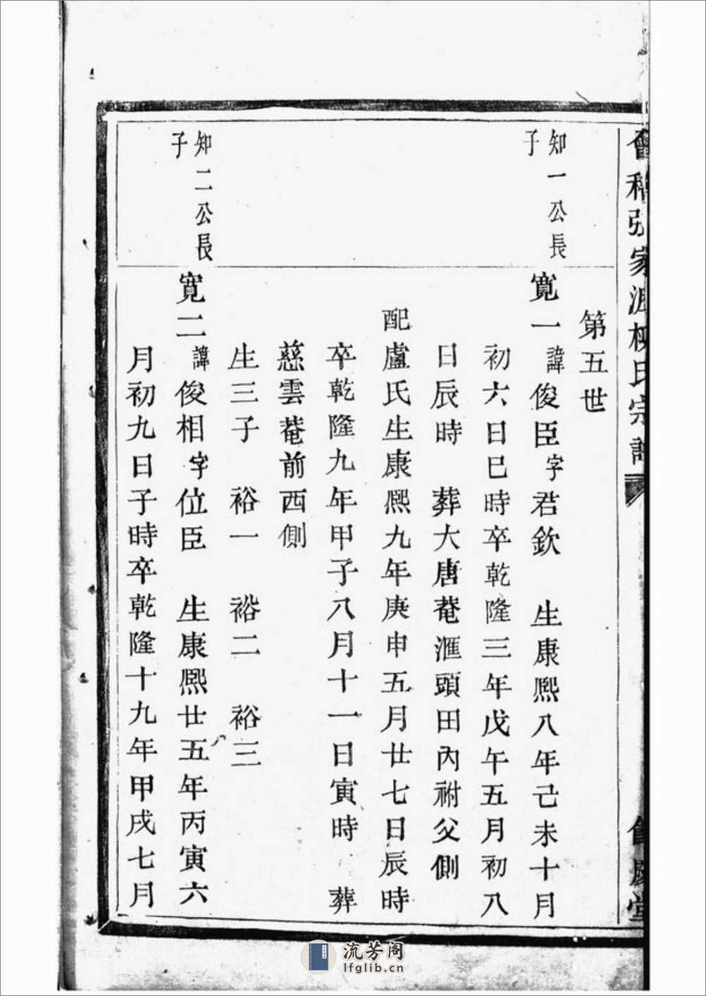 会稽张家沥柳氏宗谱 - 第7页预览图