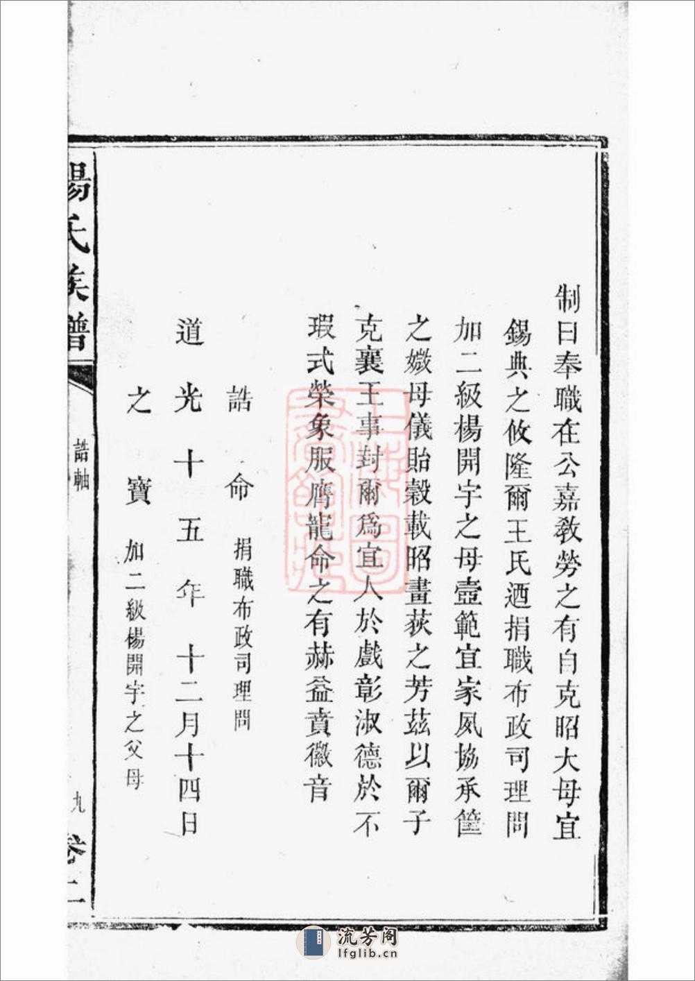靳江杨氏六修族谱：[善化] - 第20页预览图