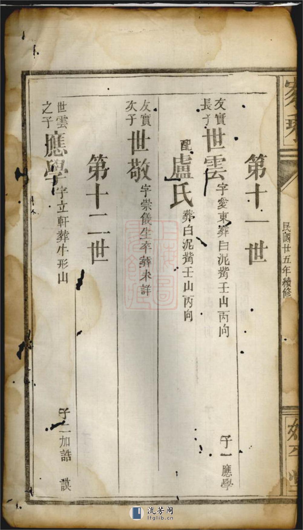 岳阳冯氏族谱 - 第6页预览图