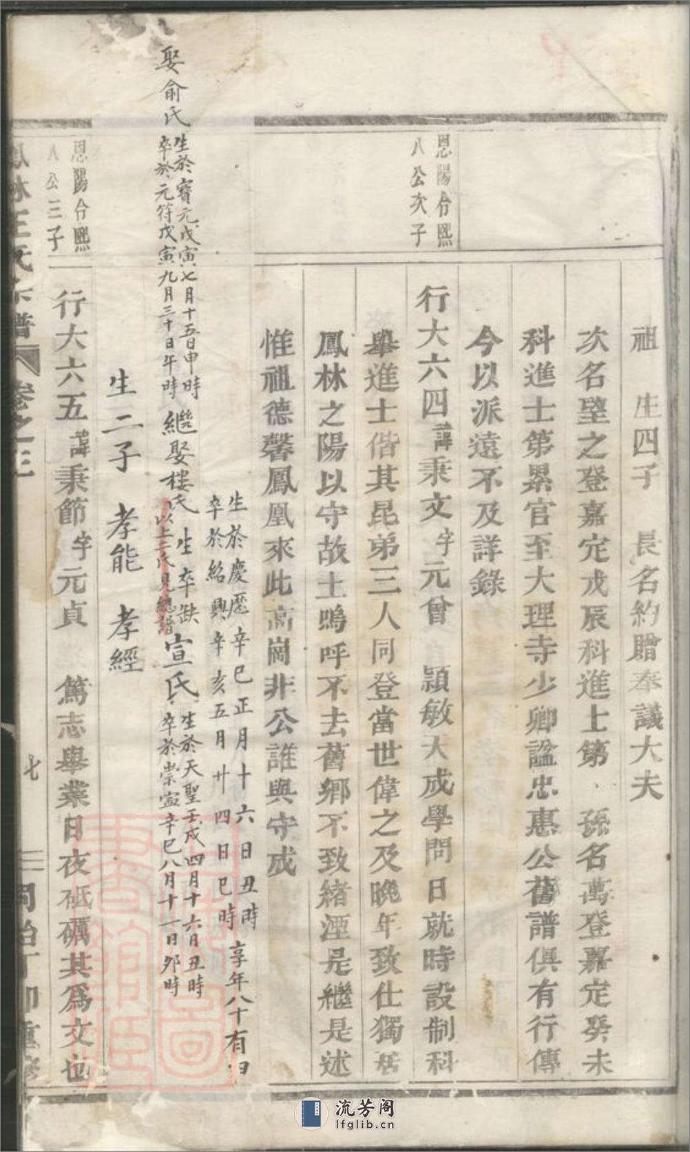 凤林王氏宗谱：[义乌] - 第15页预览图