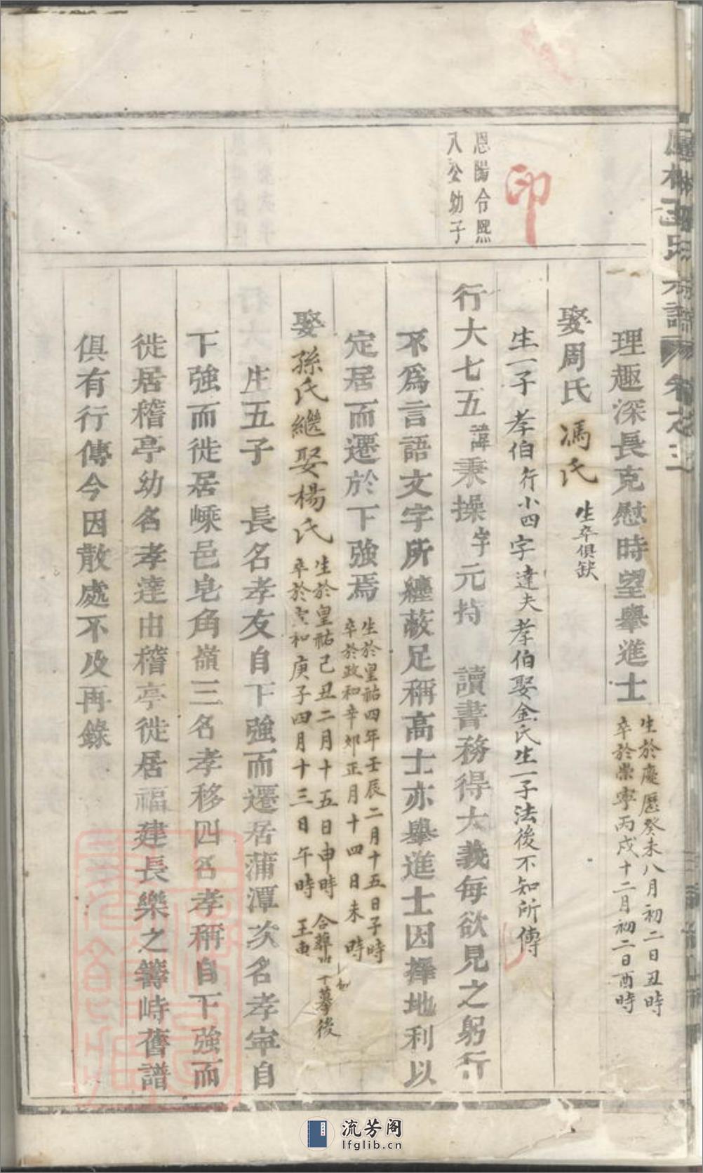 凤林王氏宗谱：[义乌] - 第16页预览图