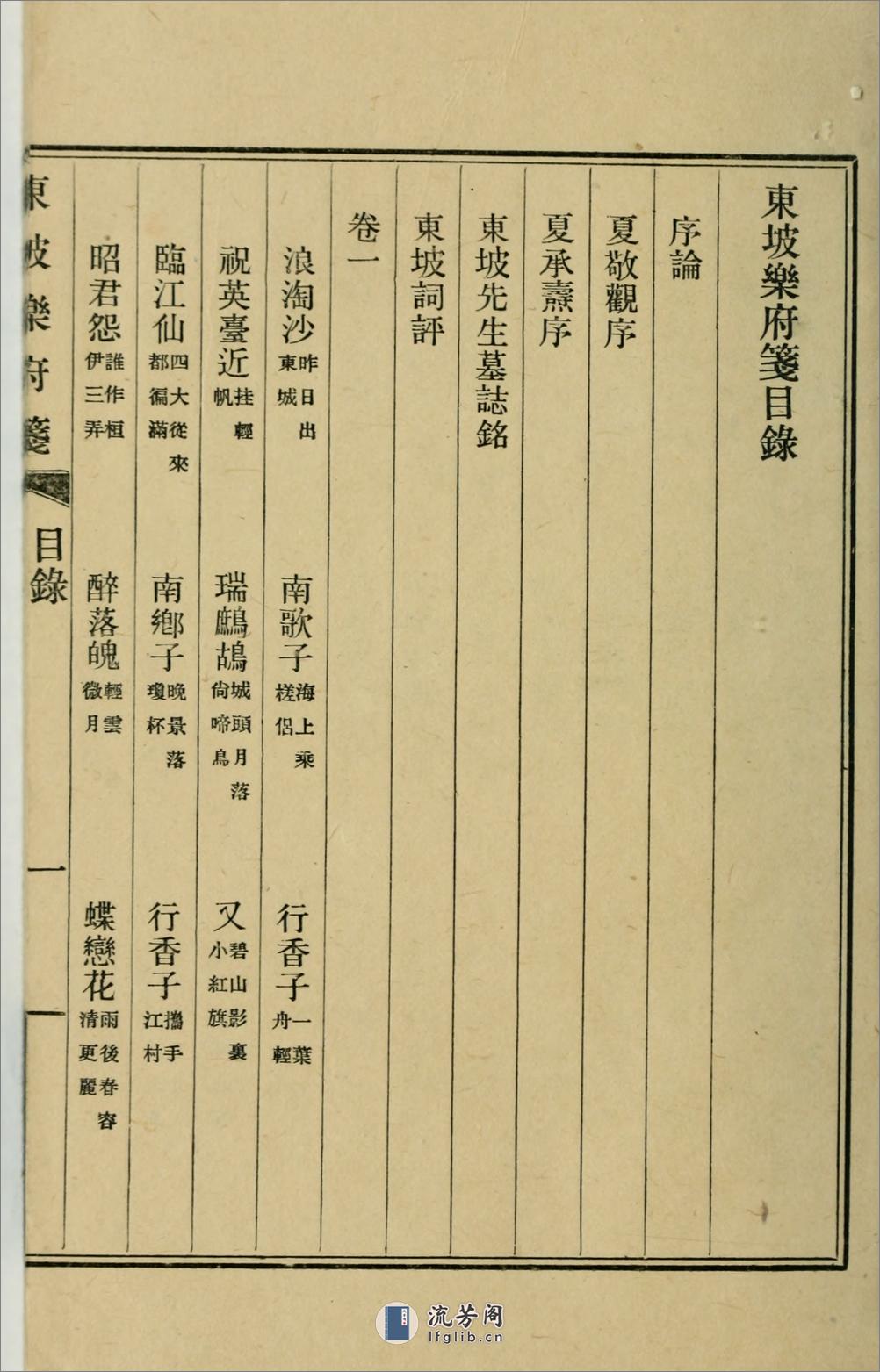 东坡乐府笺3卷.01.宋.苏轼撰.龙沐勋笺.民国25年（1936）上海商务印书馆铅印本 - 第8页预览图