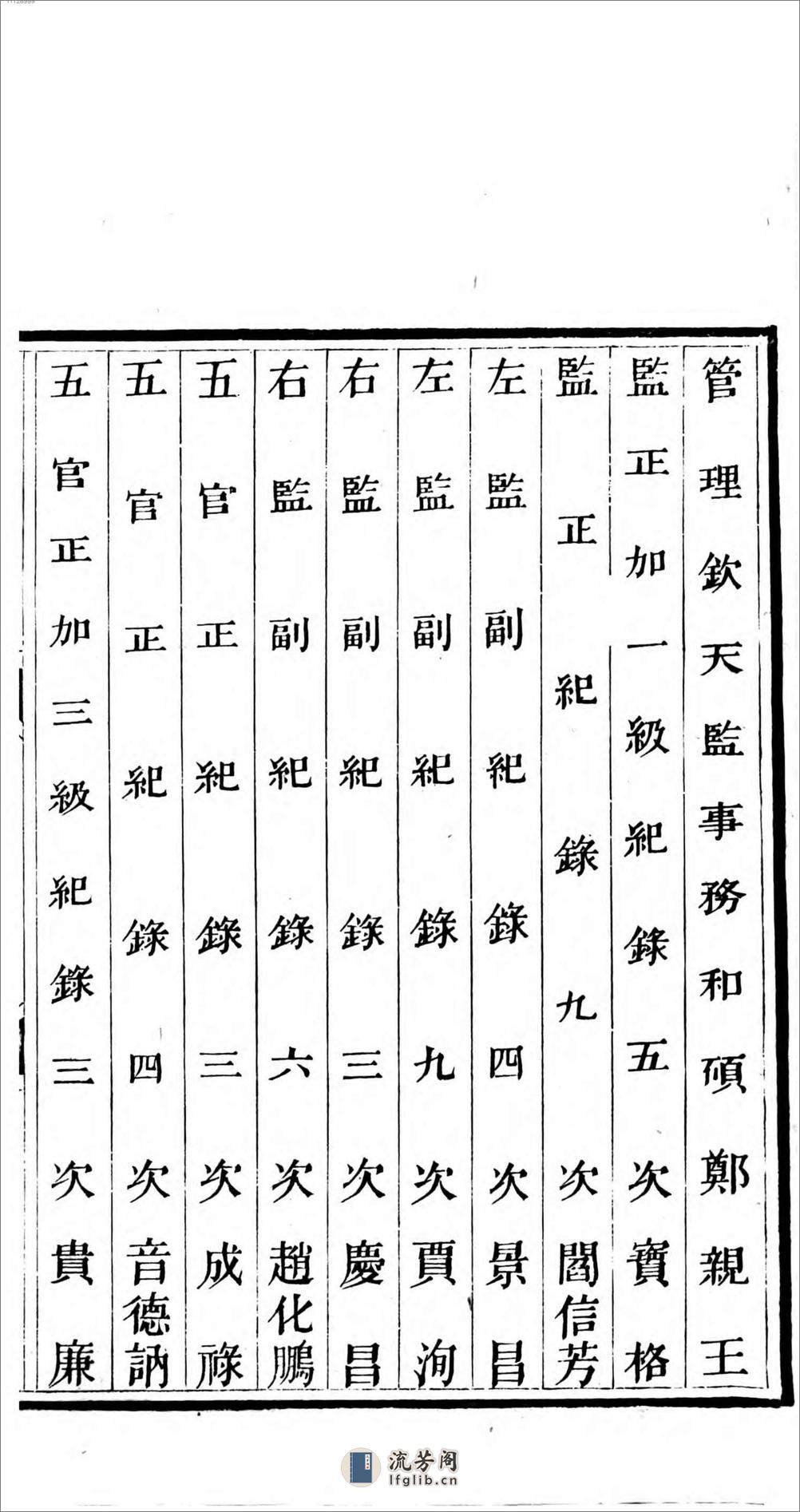 大清咸丰七年岁次丁己时宪书 - 第4页预览图