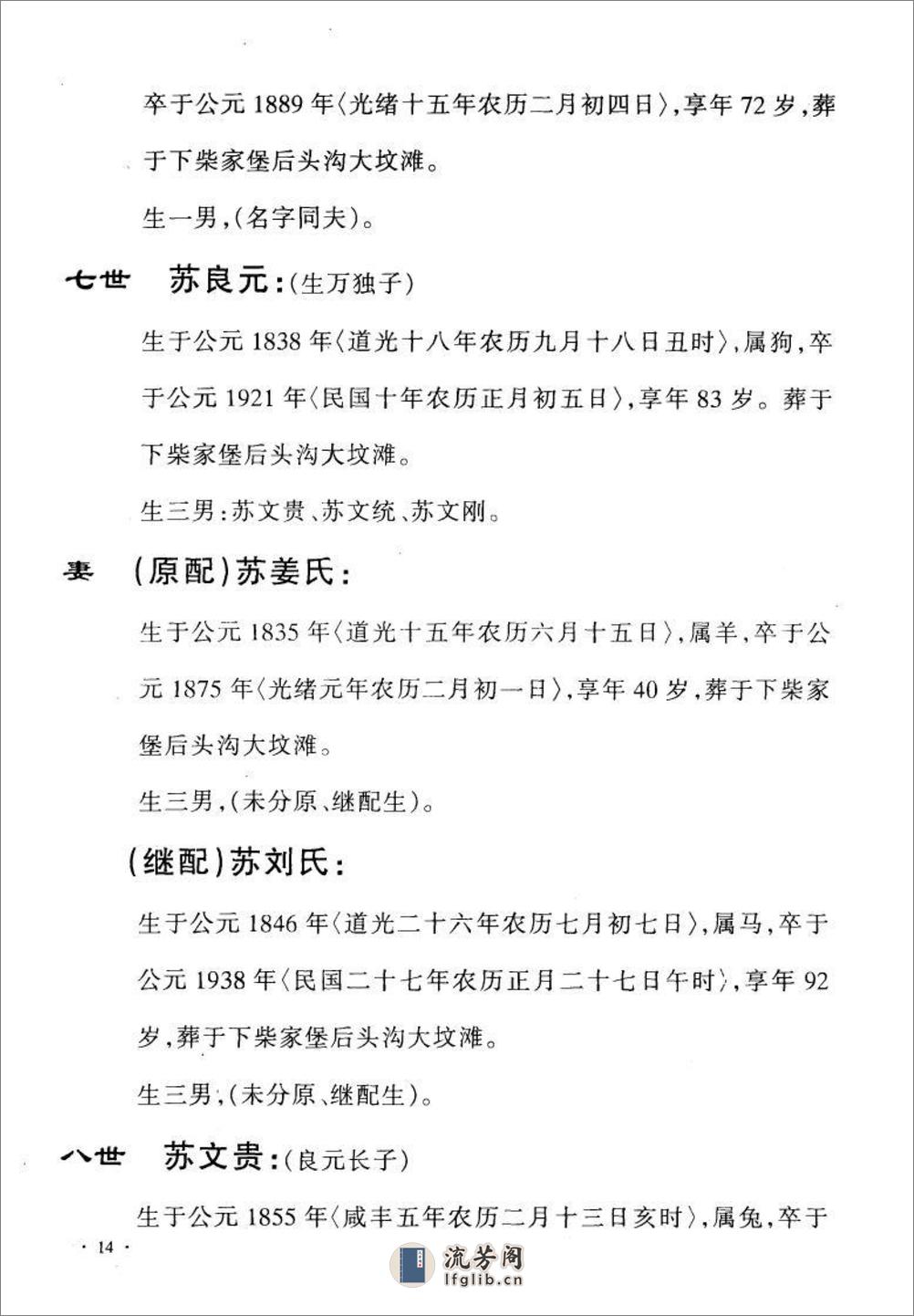 苏氏天耀后裔世系统宗谱：共2卷 - 第15页预览图