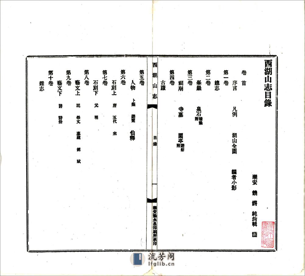 西湖山志（民国） - 第3页预览图