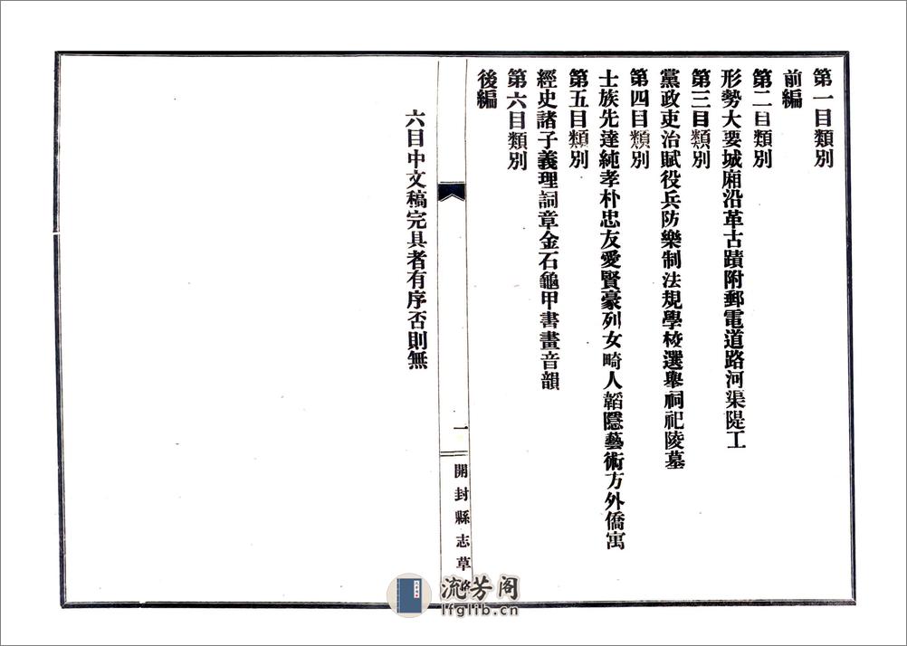 开封县志草略（民国） - 第6页预览图