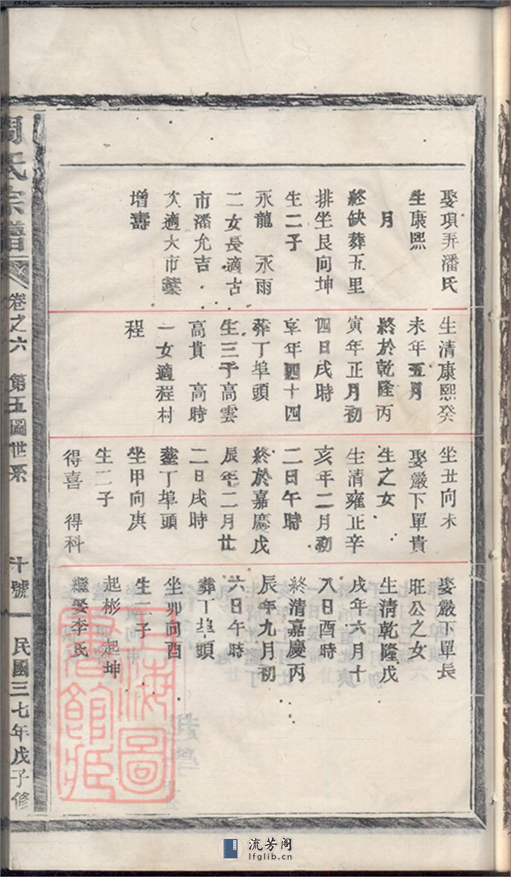 周氏宗谱世系略：[浙江] - 第18页预览图