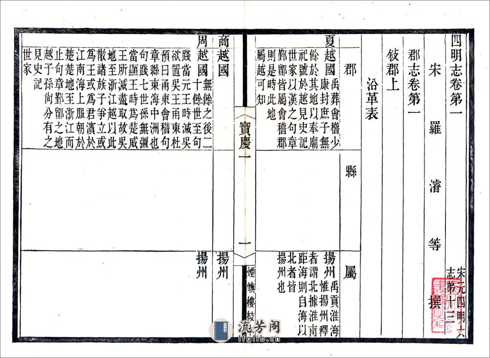 宋元四明六志（咸丰光绪刻本）宝庆四明志 - 第10页预览图