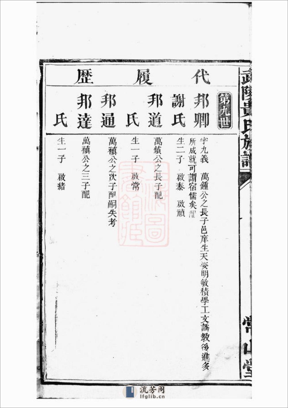 武陵贵氏族谱：不分卷 - 第17页预览图