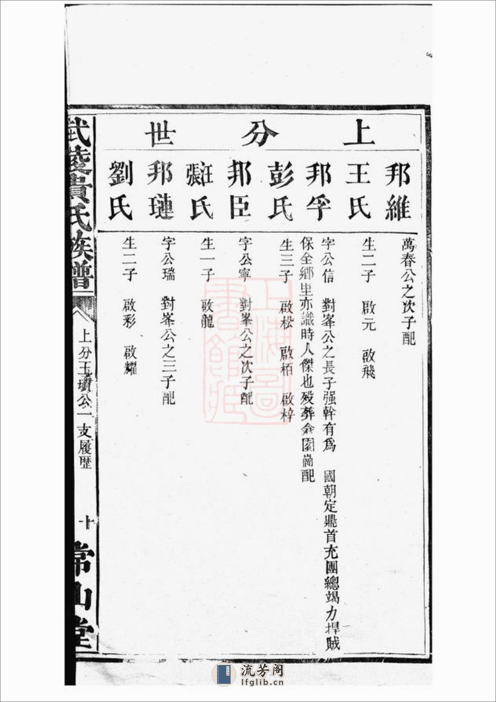 武陵贵氏族谱：不分卷 - 第20页预览图