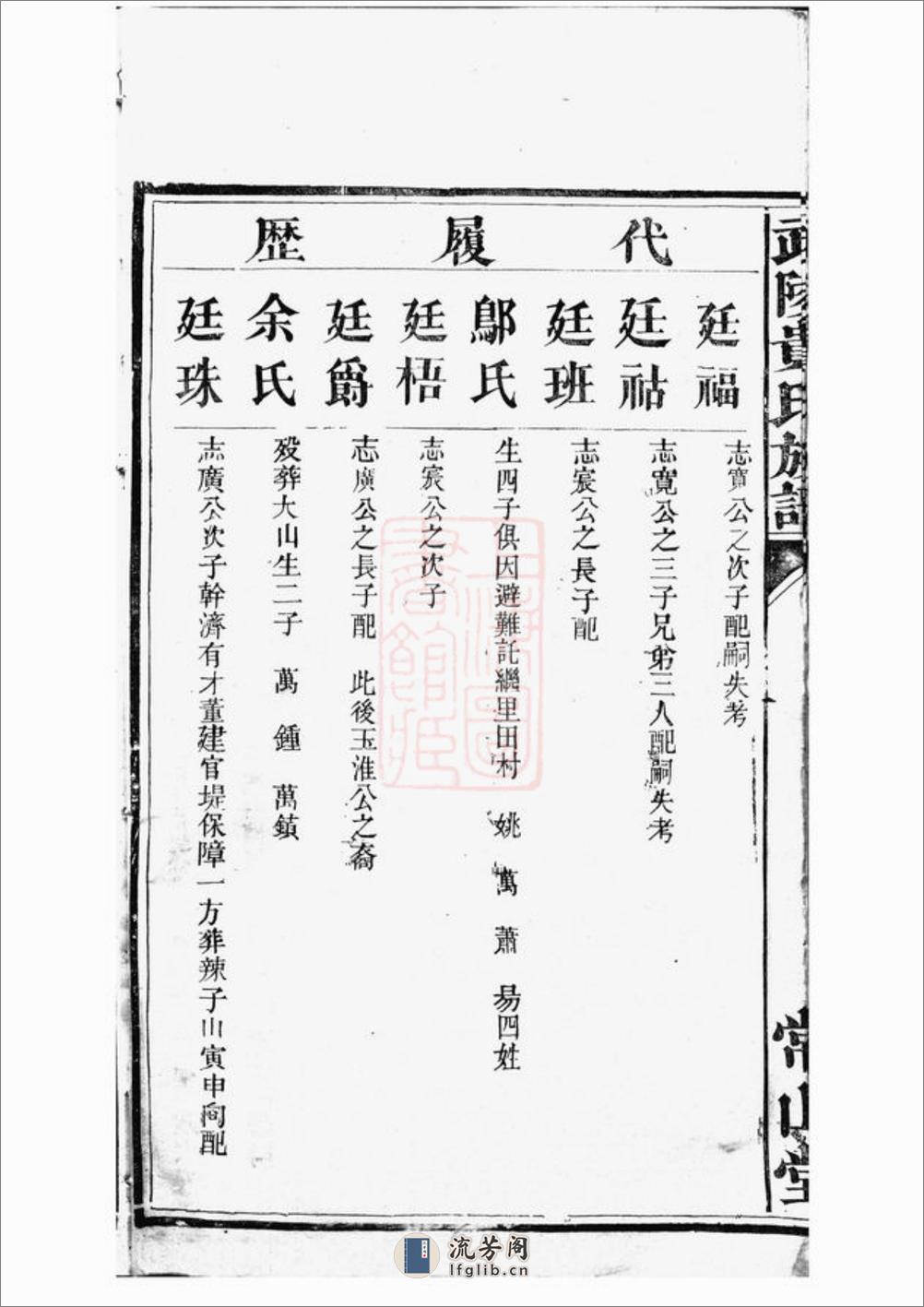 武陵贵氏族谱：不分卷 - 第7页预览图