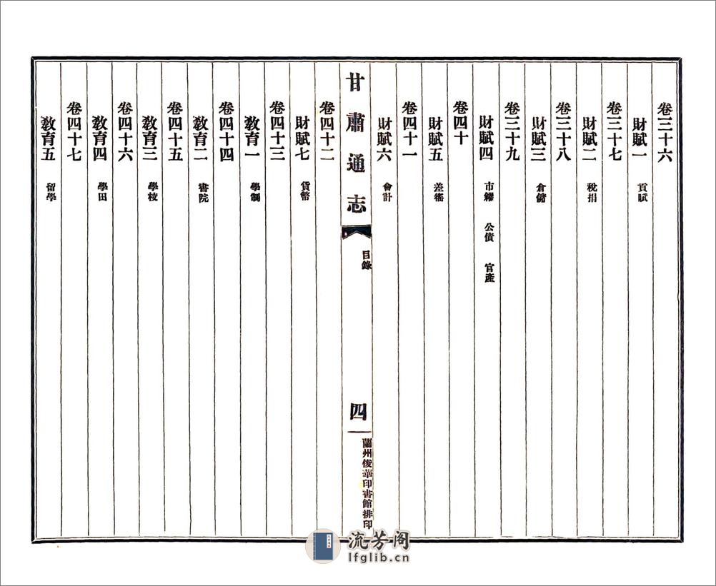 甘肃通志凡例及目录（民国） - 第10页预览图