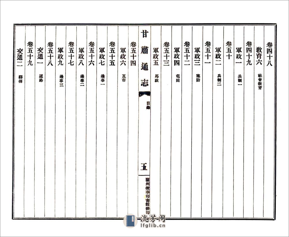 甘肃通志凡例及目录（民国） - 第11页预览图