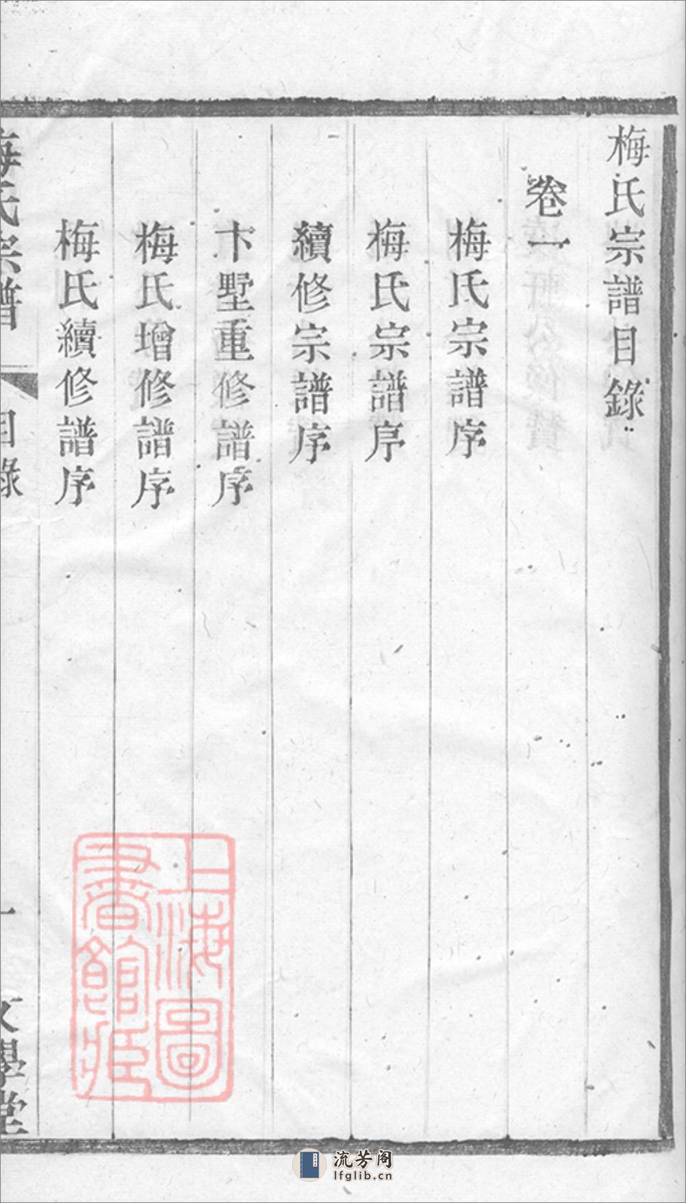 梅氏宗谱：十二卷：[江阴] - 第16页预览图
