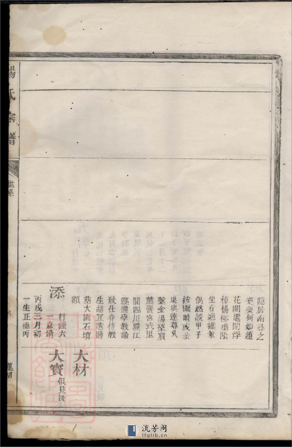 杨氏宗谱：[汤溪] - 第19页预览图