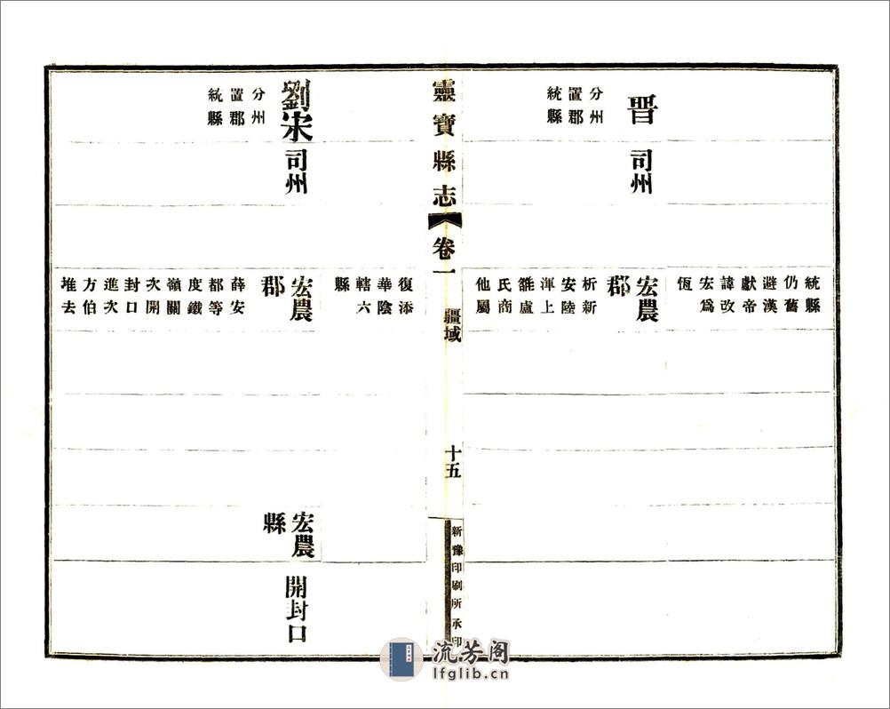 灵宝县志（民国） - 第15页预览图