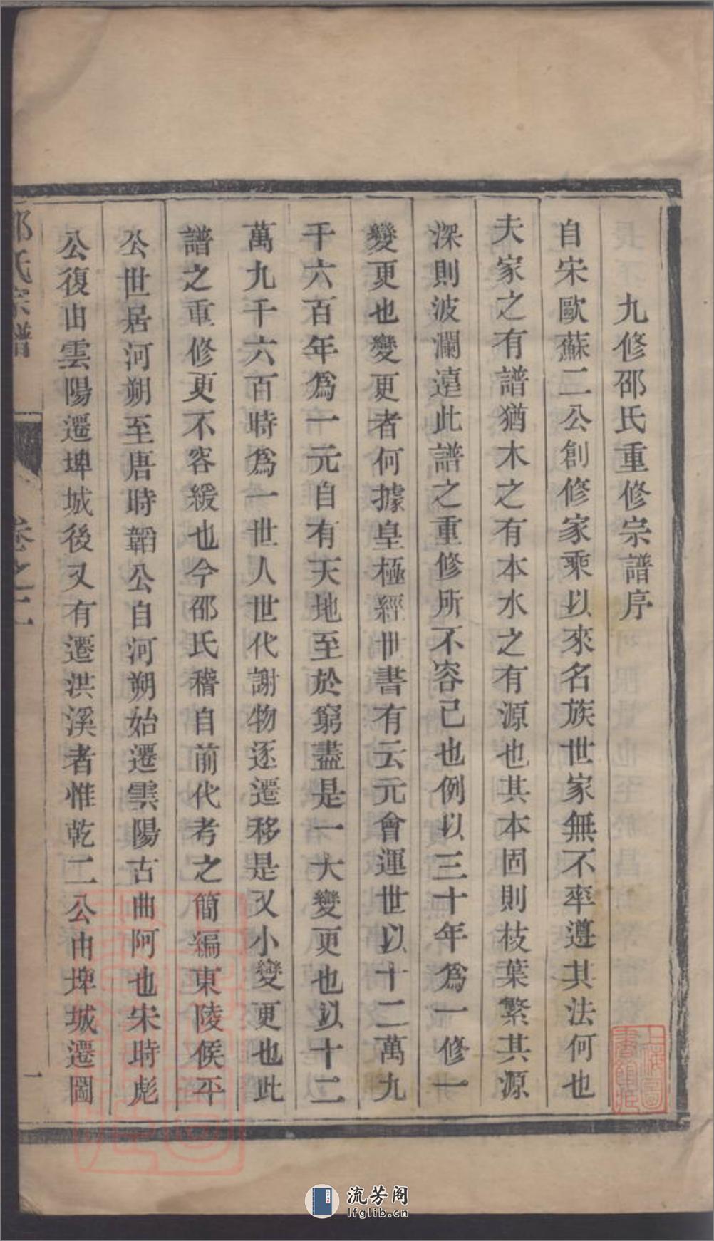 润东当江沙邵氏重修宗谱：六卷：[江苏,镇江,润州] - 第4页预览图