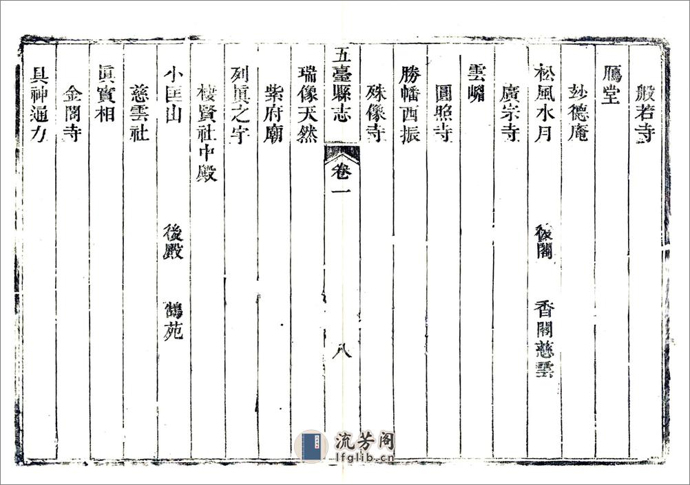 五台县志（乾隆） - 第9页预览图