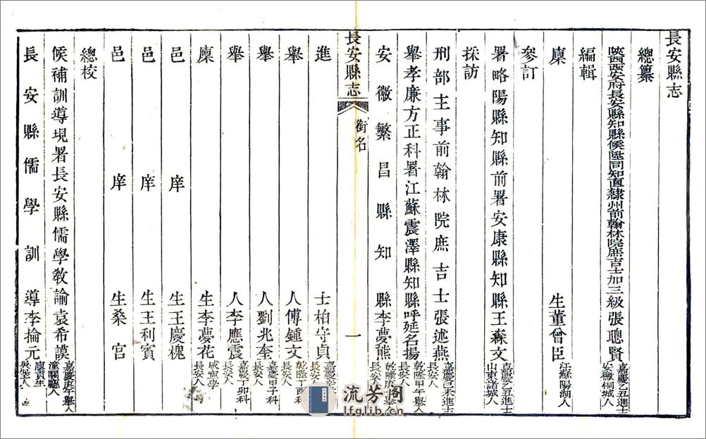 长安县志（嘉庆） - 第7页预览图