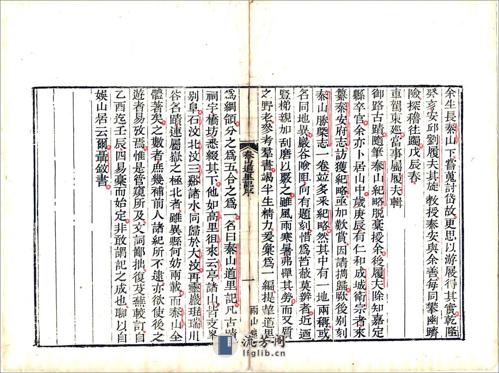 泰山道里记（乾隆） - 第6页预览图