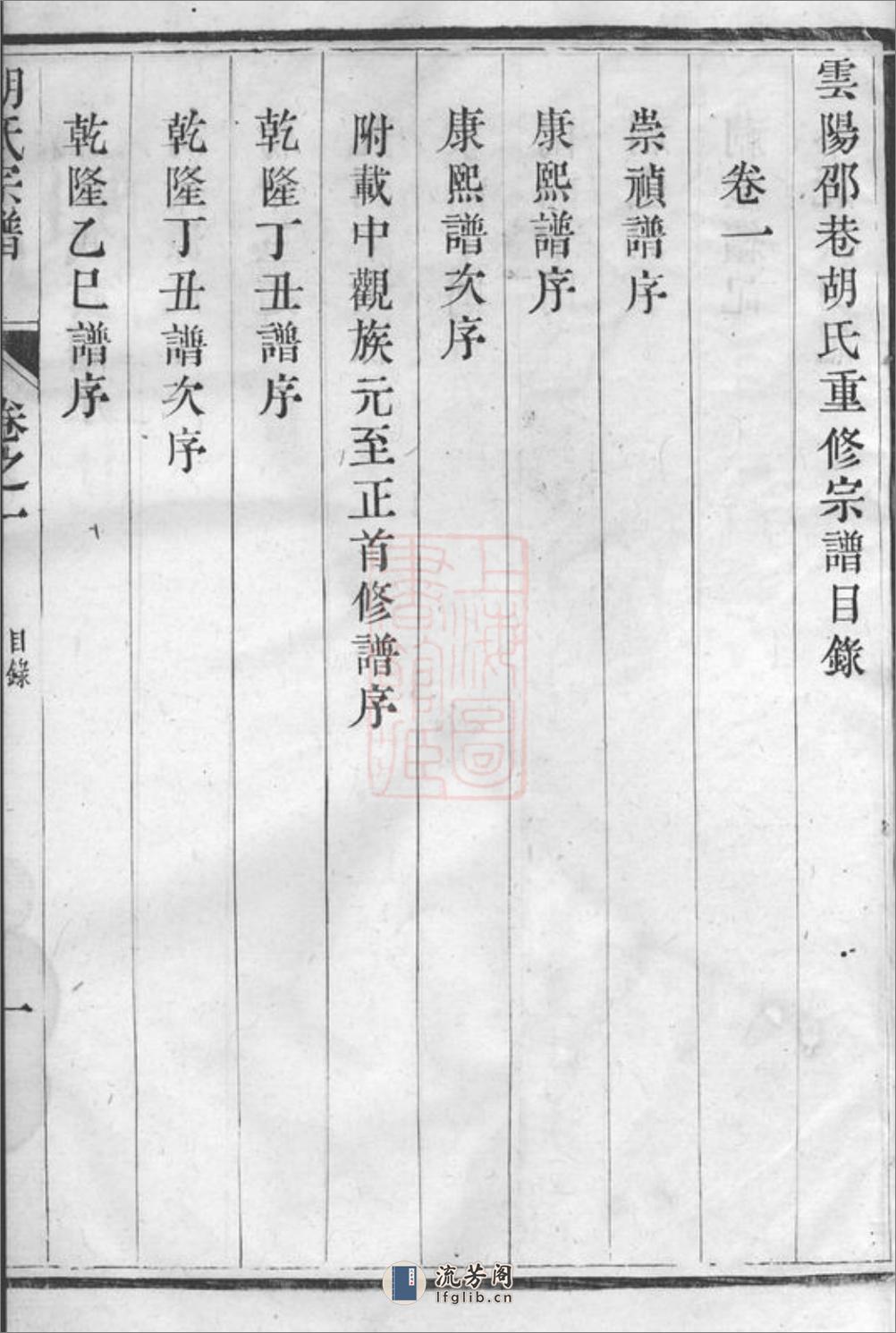 云阳邵巷胡氏重修宗谱：八卷 - 第16页预览图