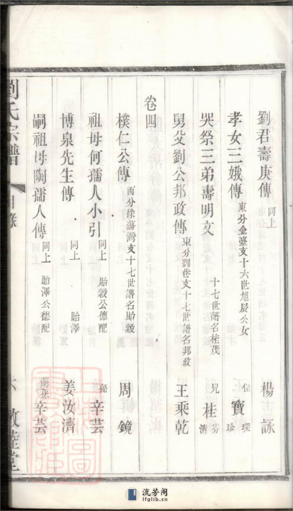 刘氏宗谱：十二卷：[武进] - 第19页预览图
