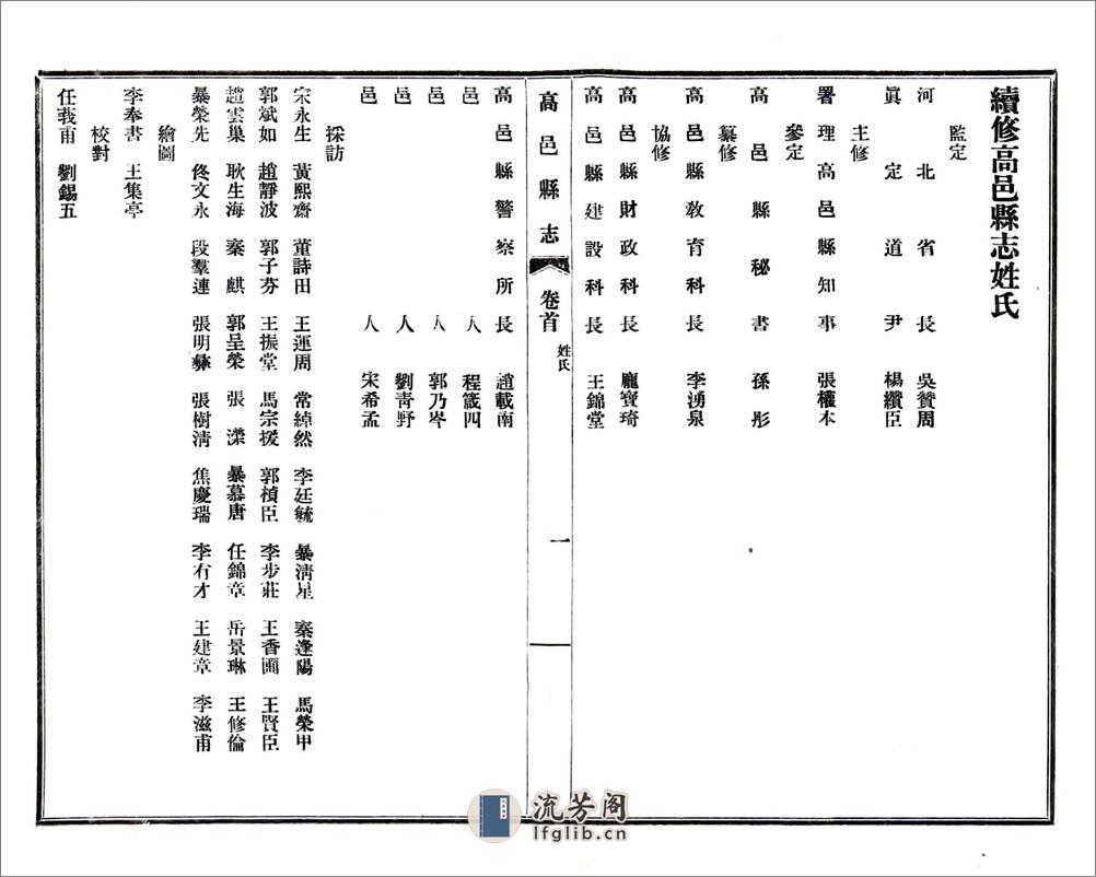 高邑县志（民国） - 第3页预览图