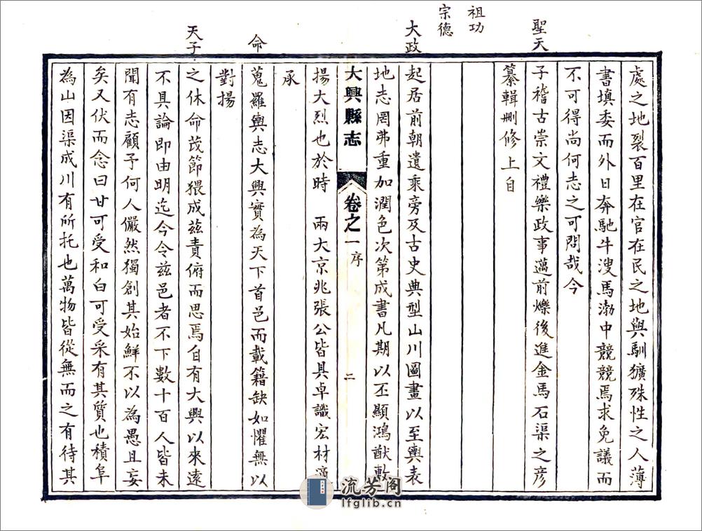 大兴县志（康熙） - 第2页预览图