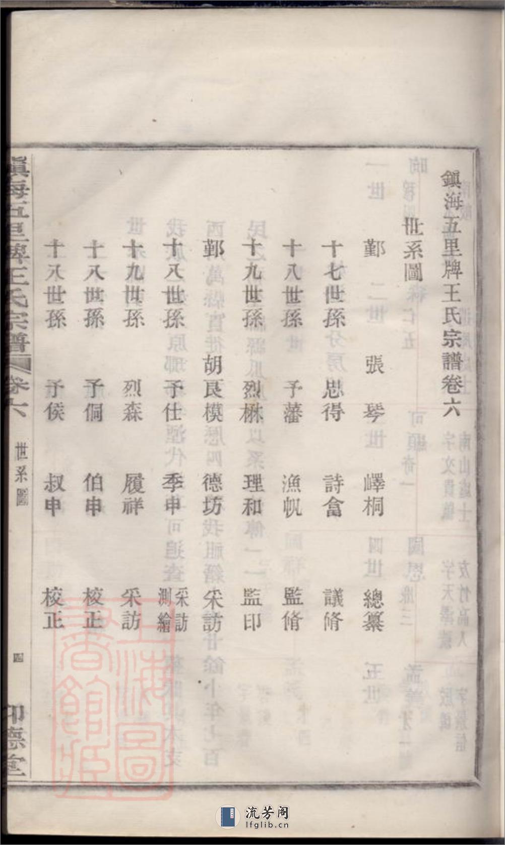 镇海五里牌王氏宗谱：十七卷 - 第9页预览图