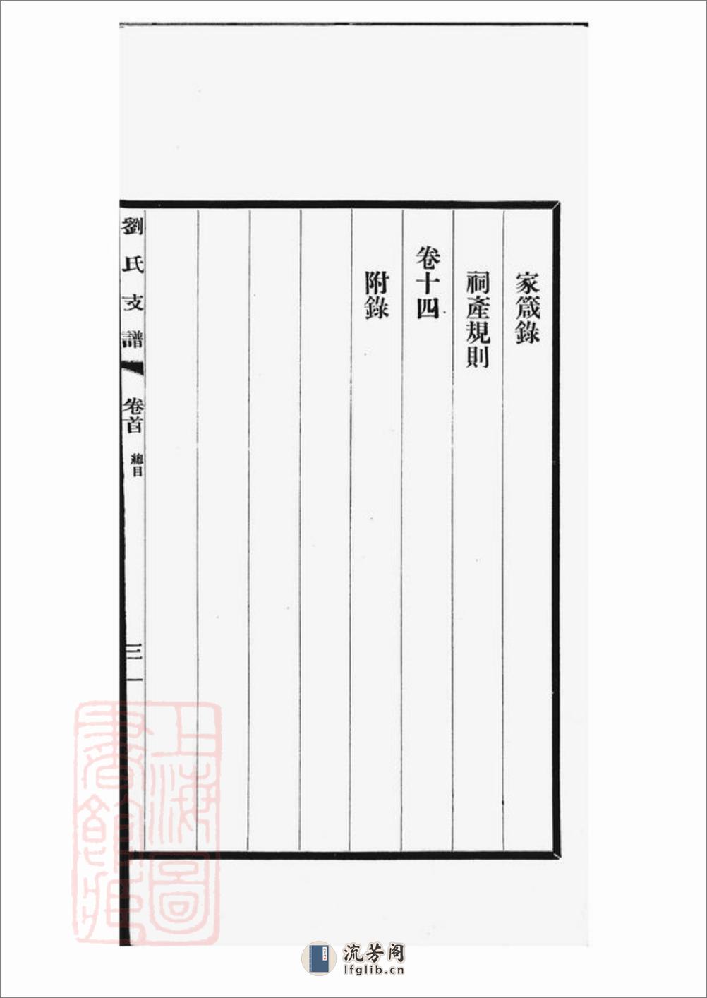 刘氏支谱：十四卷，首一卷：[长洲] - 第18页预览图