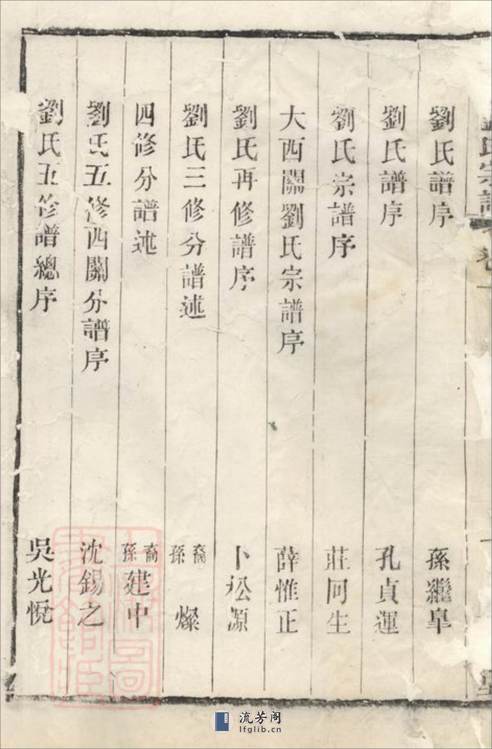 毗陵西关刘氏宗谱：十二卷 - 第3页预览图