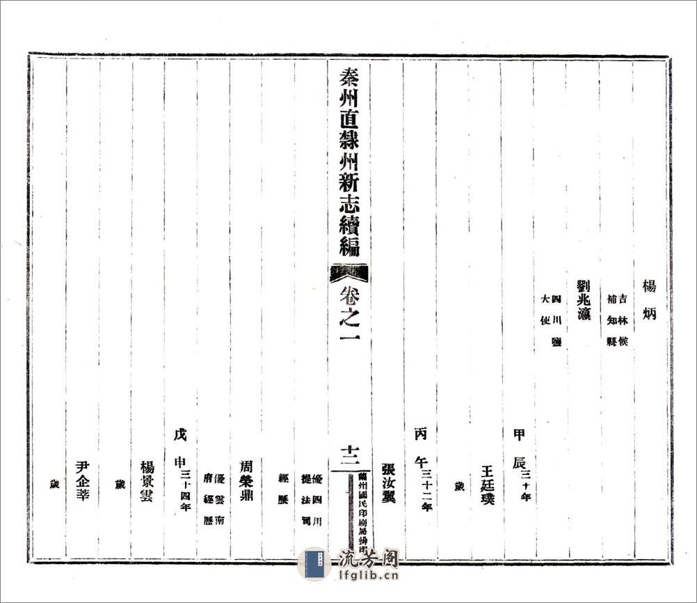 秦州直隶州新志续编（民国） - 第20页预览图