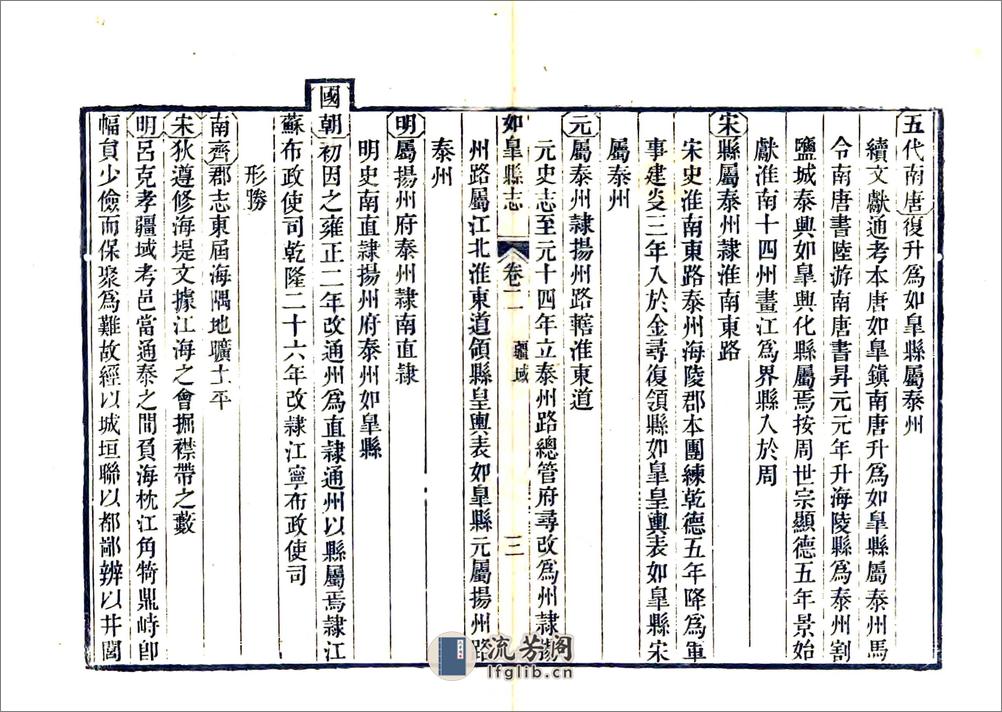 如皋县志（嘉庆） - 第9页预览图