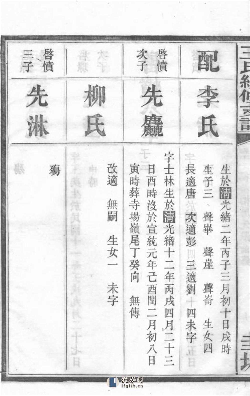 长沙圭塘王氏第三房续修支谱 - 第19页预览图